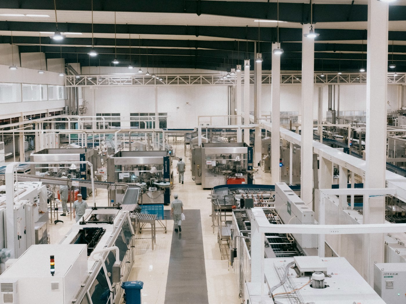 Modern manufacturing facility with automated production equipment